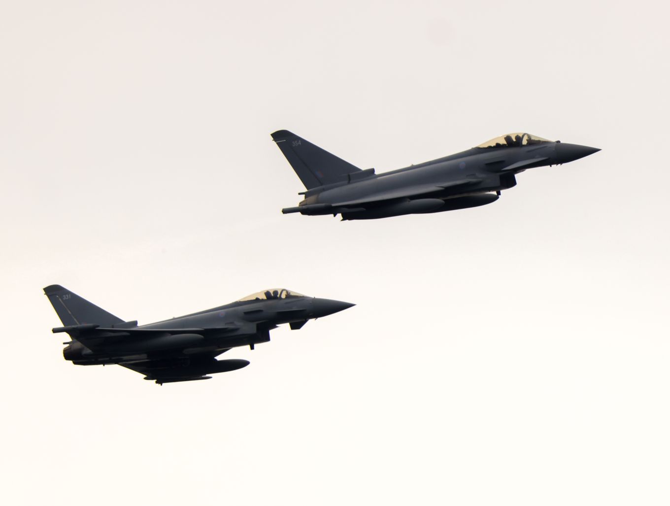 Two Typhoon fighters.