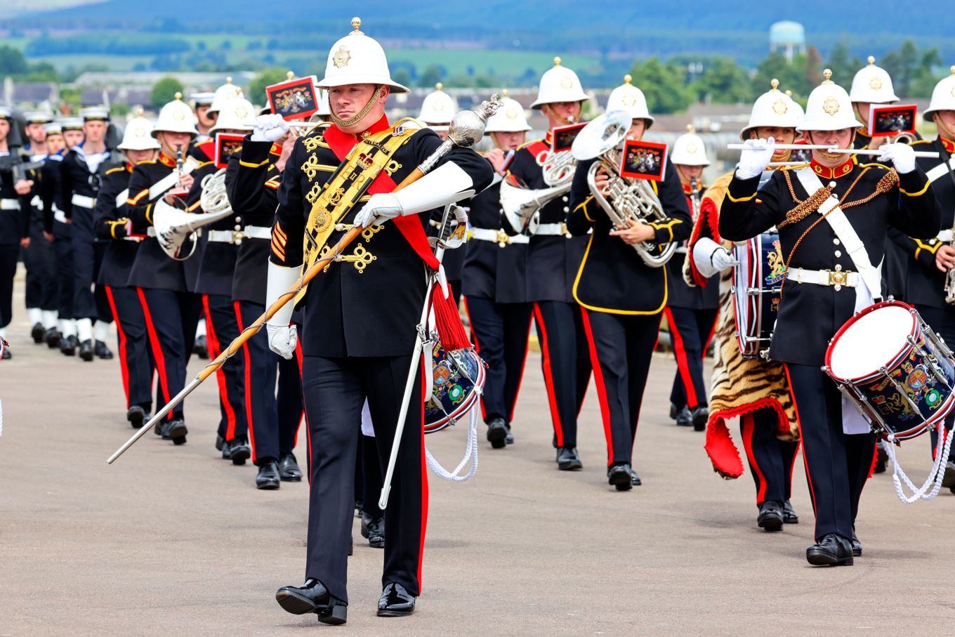 Royal Marines Scotland band perform.