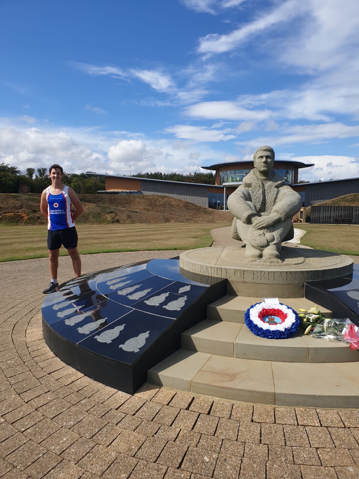 Flight Lieutenant Wilce, concluded the event with his run to the Battle of Britain Memorial, Memorial located on the White Cliffs at Capel-le-Ferne, near Folkestone