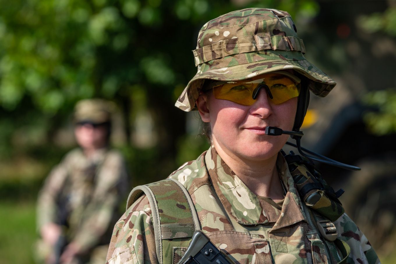 SAC Ashleigh Wandless on patrol duties during Exercise Resolute Convoy