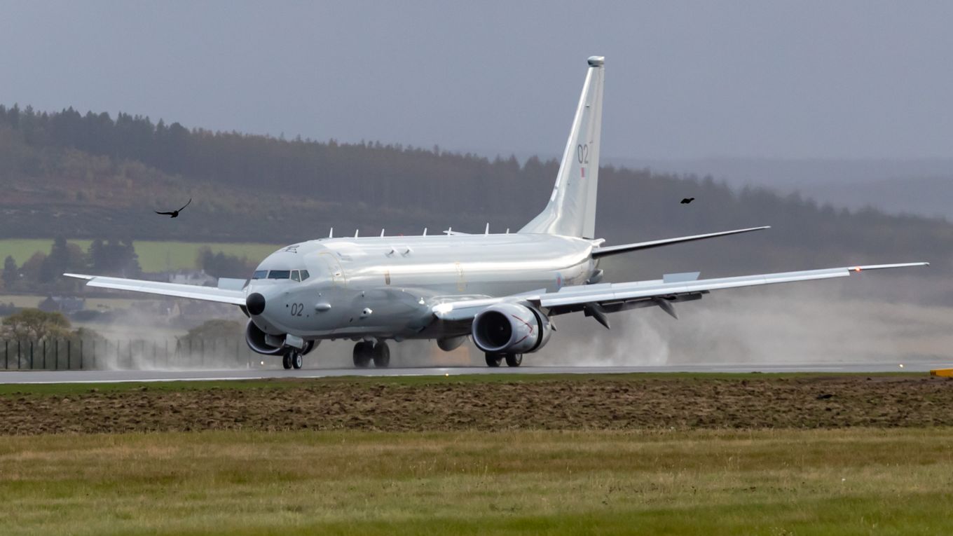 Poseidon MRA1 touches down at RAF Lossiemouth for the first time.