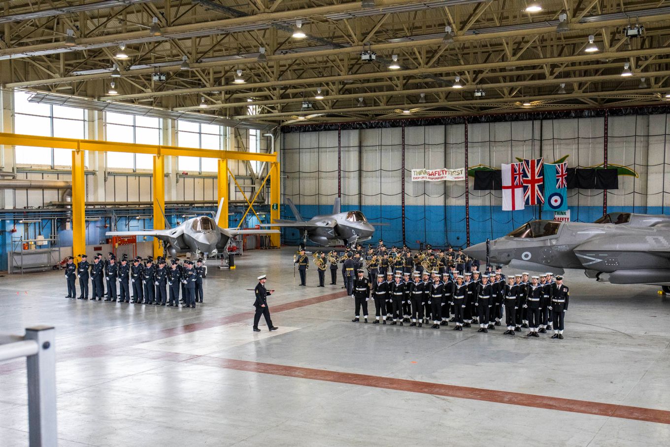 Members of 617 Squadron on parade