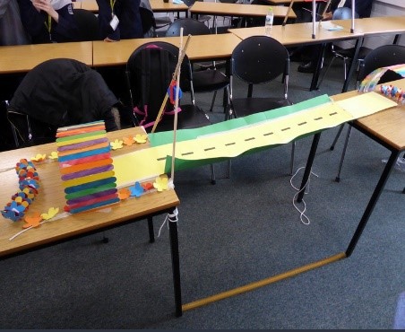Bridge built during the STEM event.