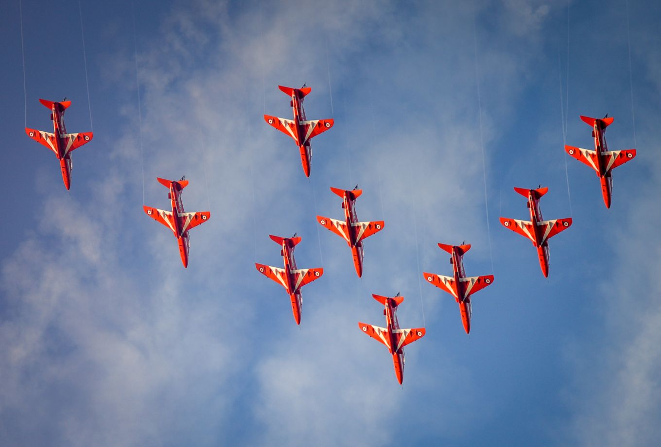 Red Arrows in formation. 