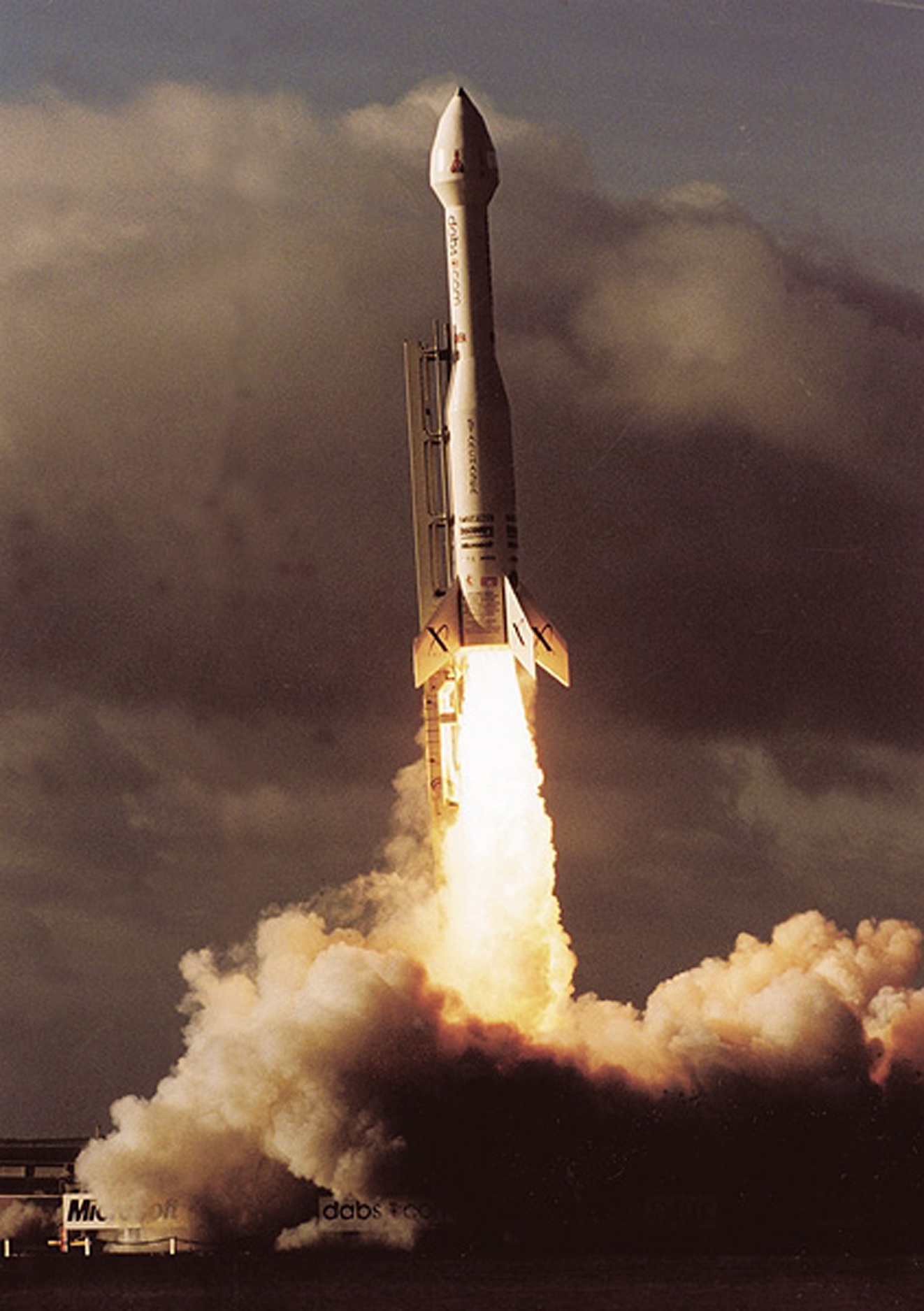An image of the Nova 1 rocket in flight