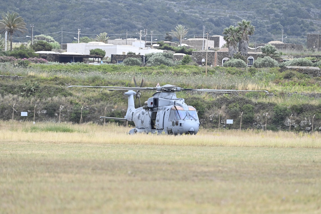 A Royal Navy Merlin helicopter.