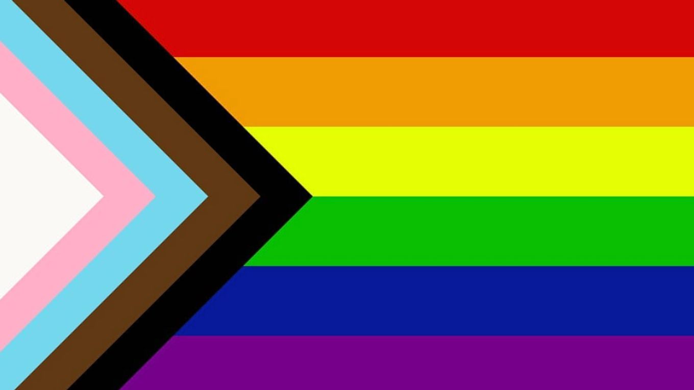 Rainbow Pride flag.