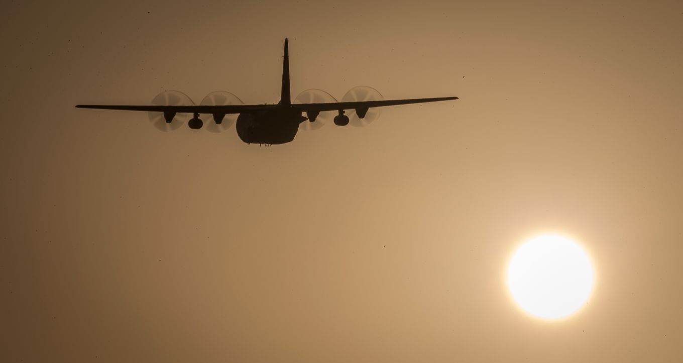 Pictured, a C-130J Hercules at RAF Akrotiri
