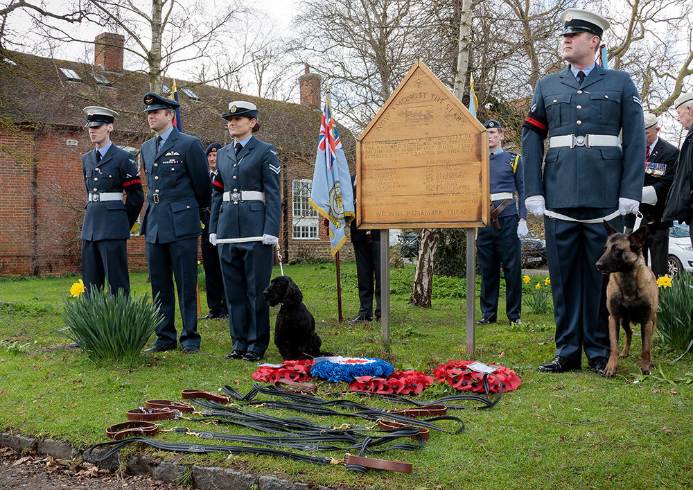 RAF Brize Norton personnel attend the Sutton Wick memorial service