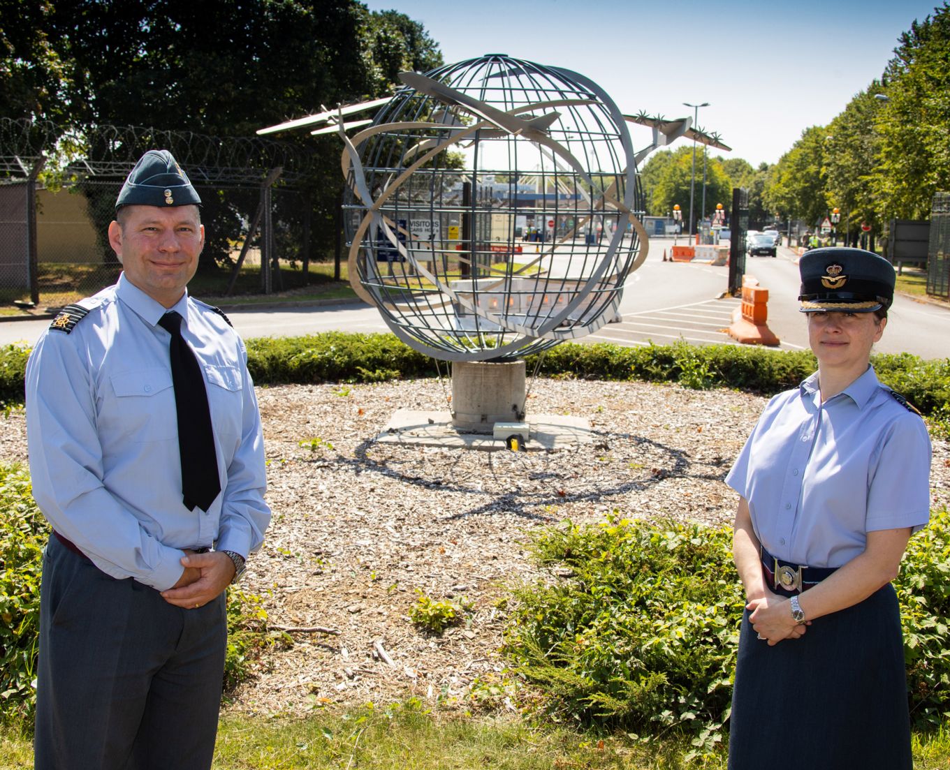 Pictured, Group Captain Dan James and Group Captain Emily Flynn