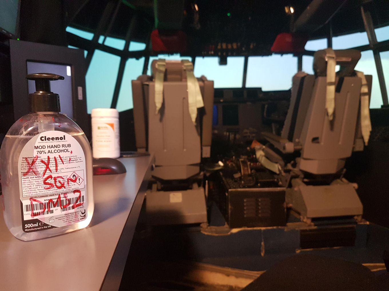 XXIV Squadron following Government guidelines and ensuring hand sanitiser is available in all training facilities. 