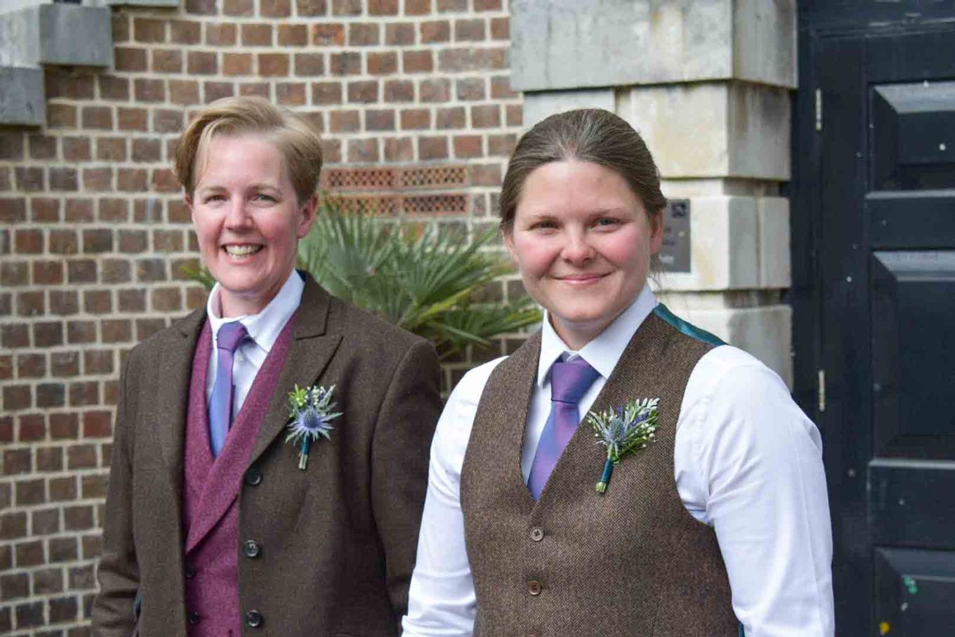 Reservists Cpl Karen Mellows-Marais, left, and LAC Sam Mellows-Marais were married in May 2019