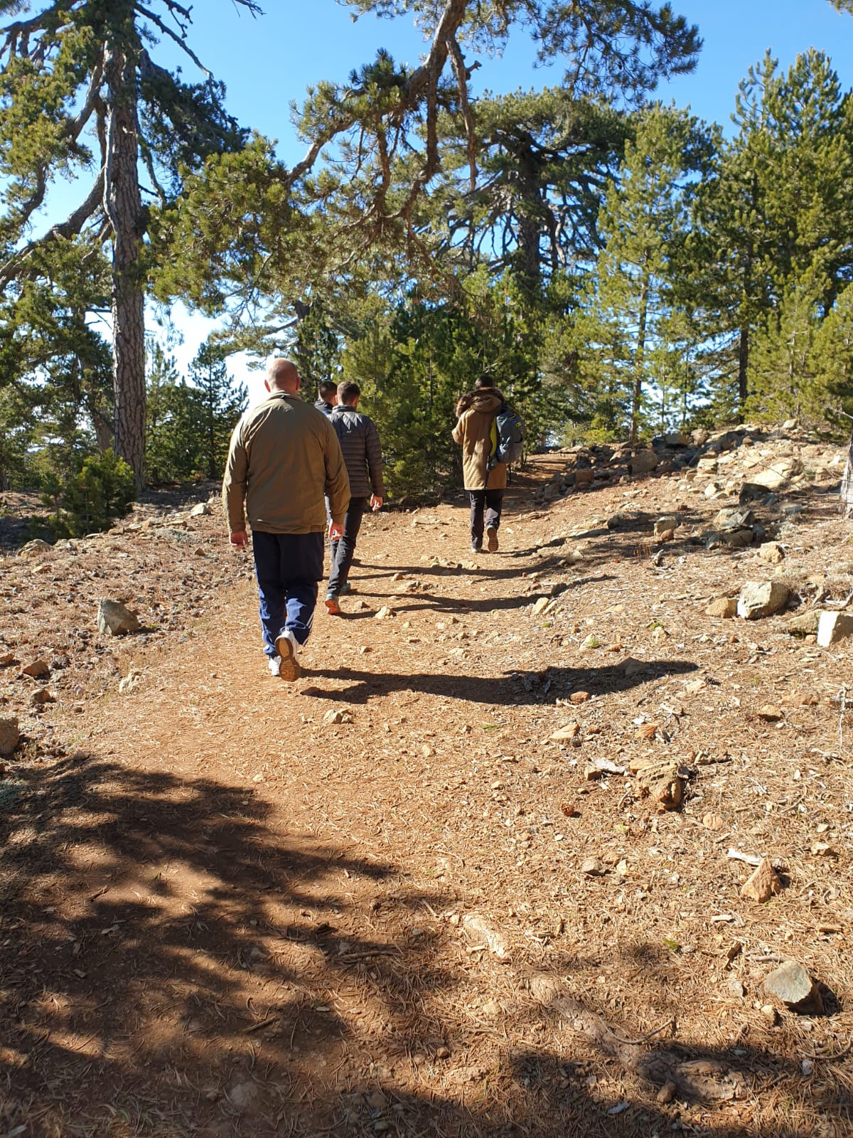 The Team at RAF Akrotiri during one of their walks to clock up the miles!