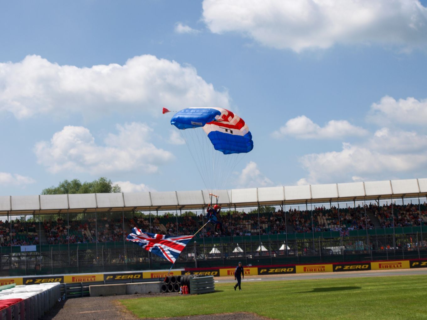 Temperatures and the RAF Falcons soar at British Grand Prix