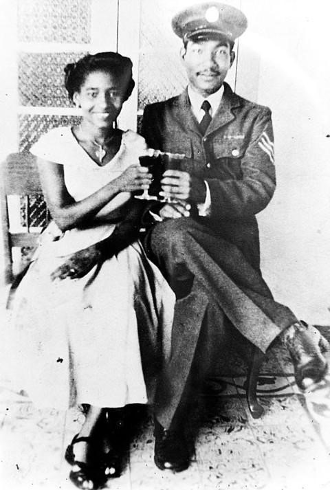 Windell 'Joe' Walcott and Loretta during RAF Service