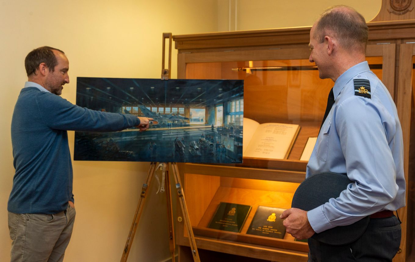 Artist Keith Burns unveils painting 