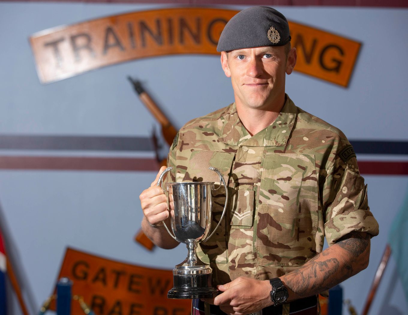 Winner of the Cpl Bradfield trophy Cpl Broster