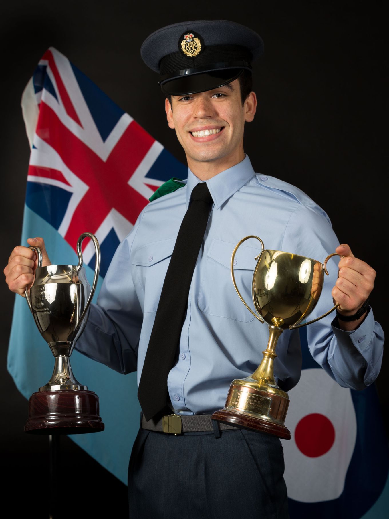 Winner of the WO Ramsey Physical Development Cup and the LAC Beard Recruits Trophy LAC Stephens