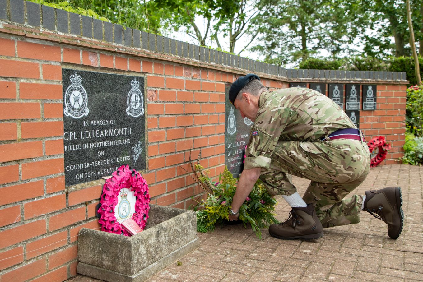 DCom Ops pays his respects at the Station Memorial Garden