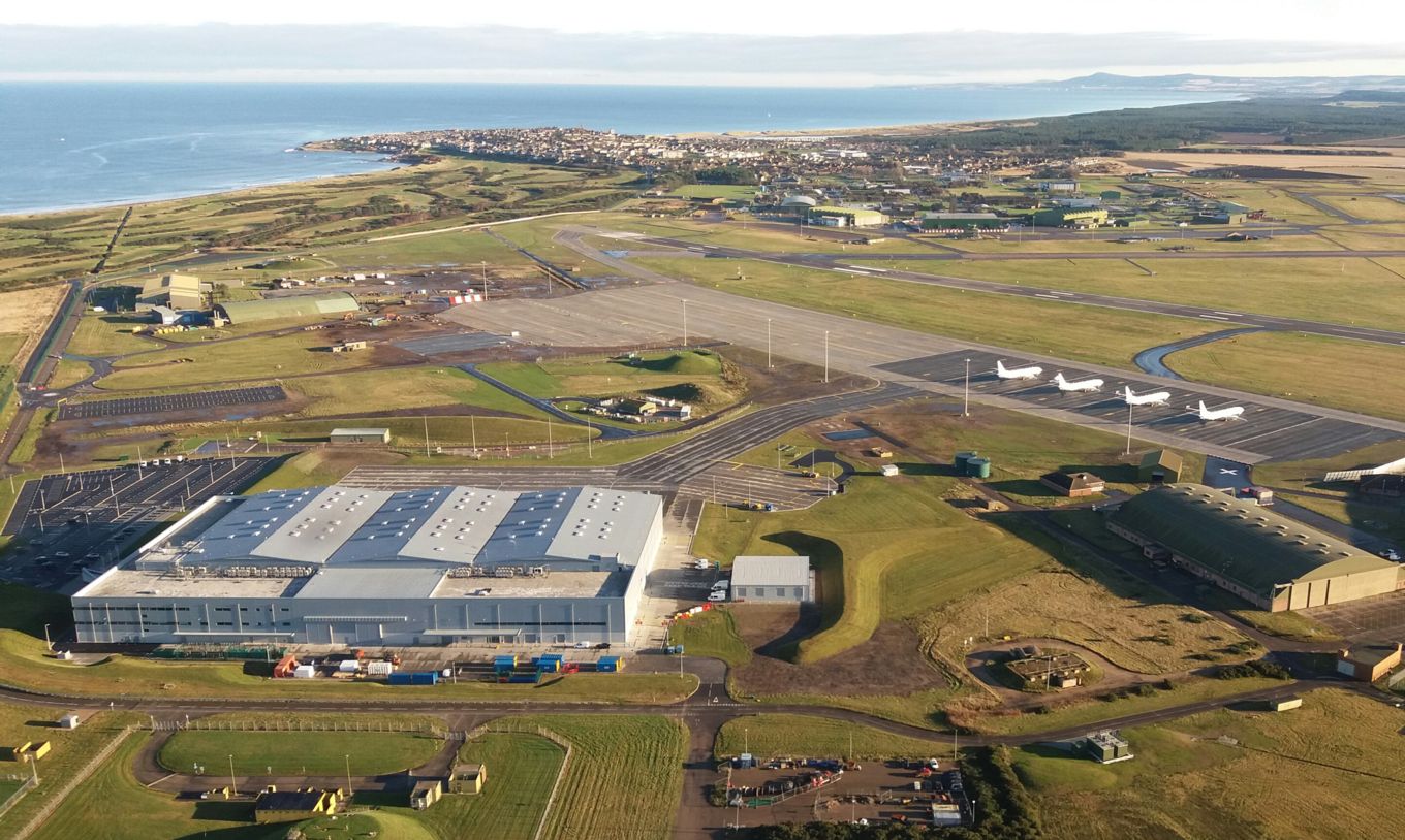 aerial shot of RAF Lossiemouth