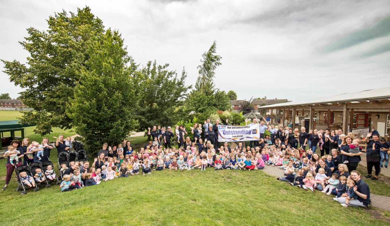 Children and staff form the Rainbow Centre 