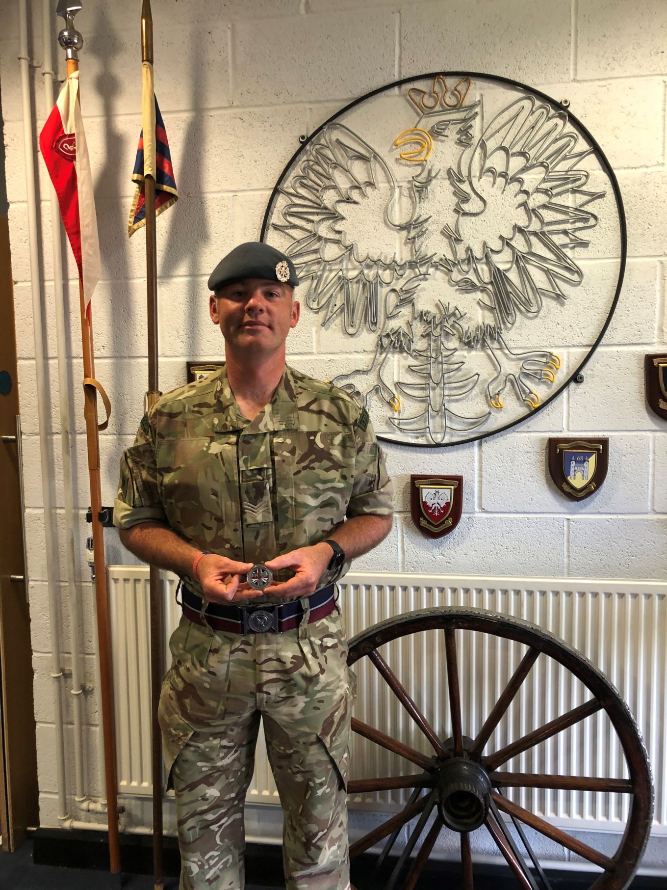Sgt Hayton-Williams with his award
