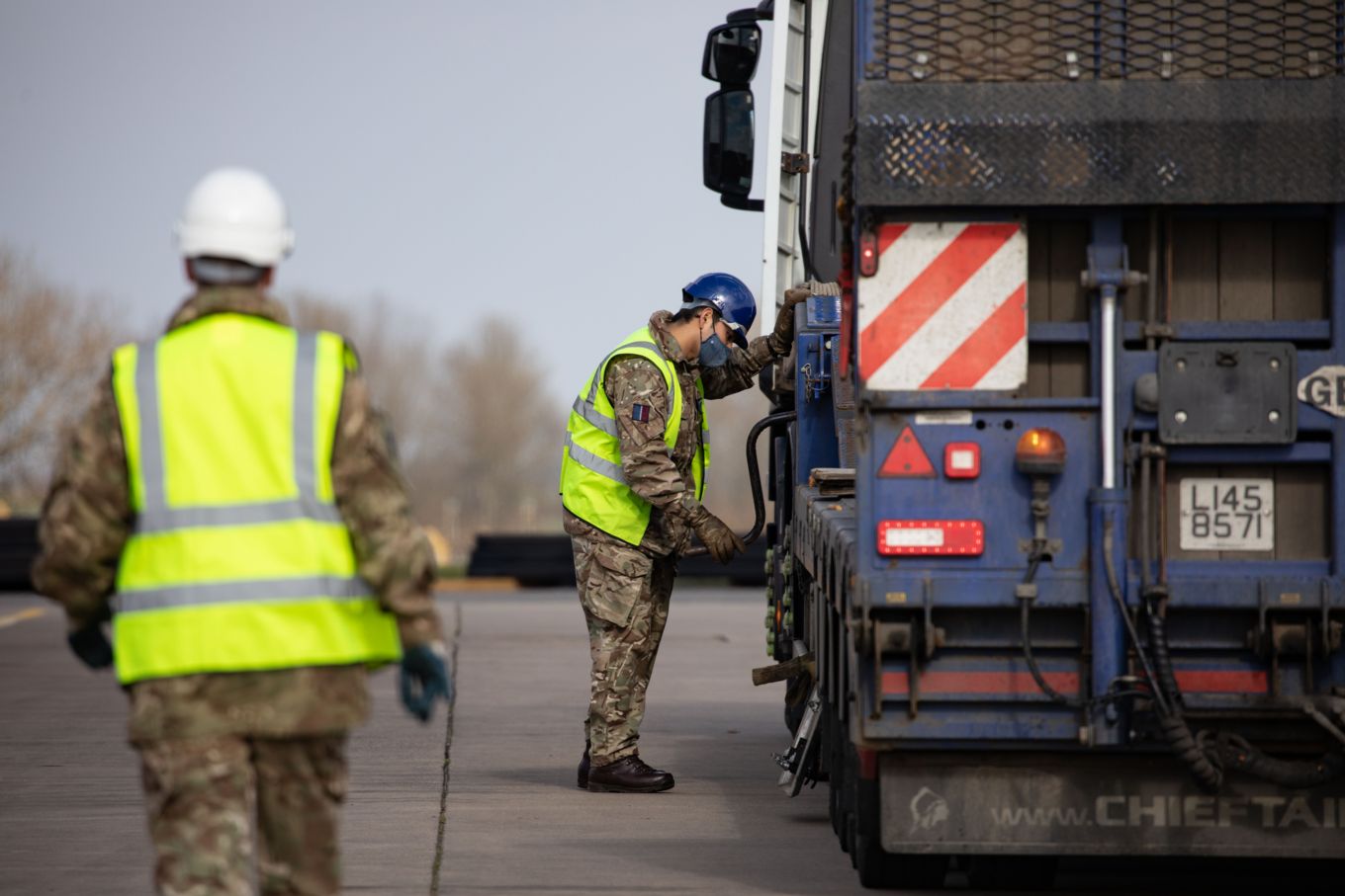 Preparing the vehicles for transport