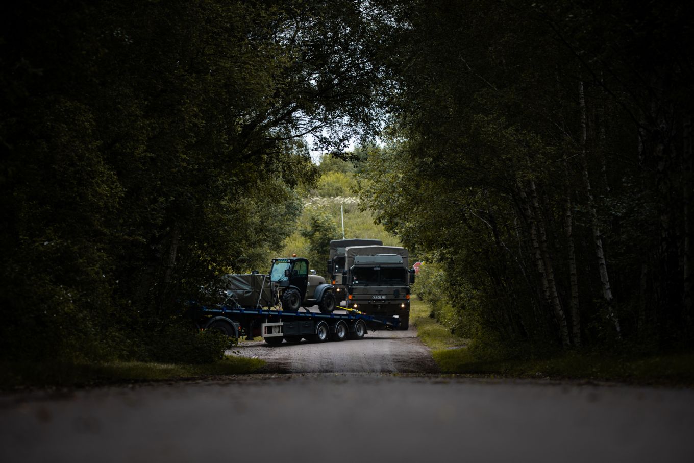 No 2 Mechanical Transport Squadron arrives in convoy at Swynnerton