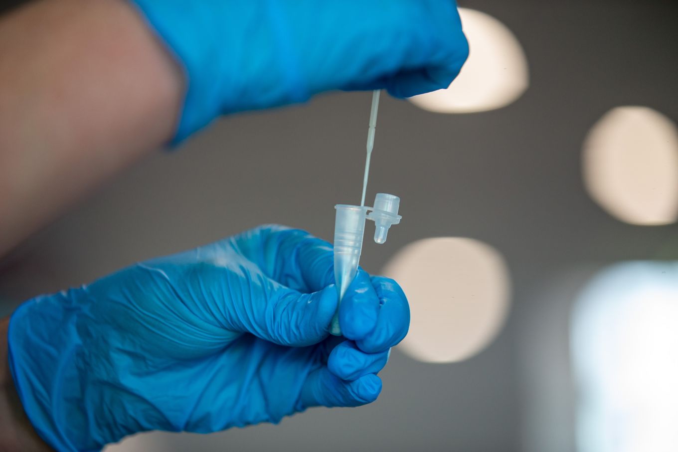 A Coronavirus test in action