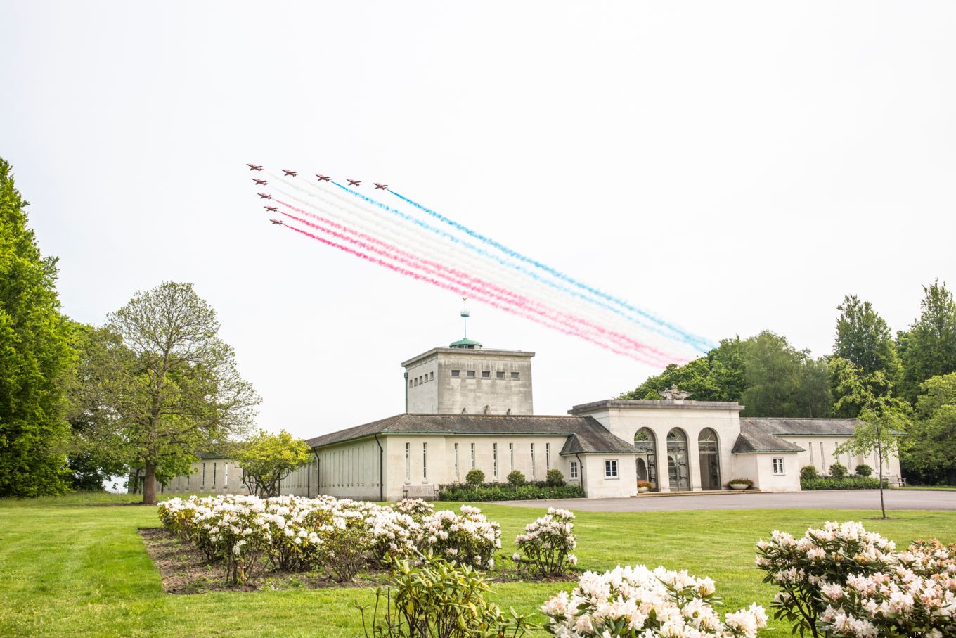 Marking VE Day 75 over the Runnymede Air Forces Memorial. Image by SAC Beth Roberts.