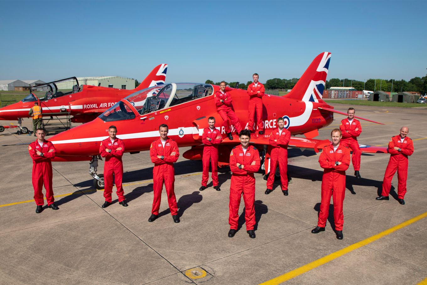 The 2020 Red Arrows team.