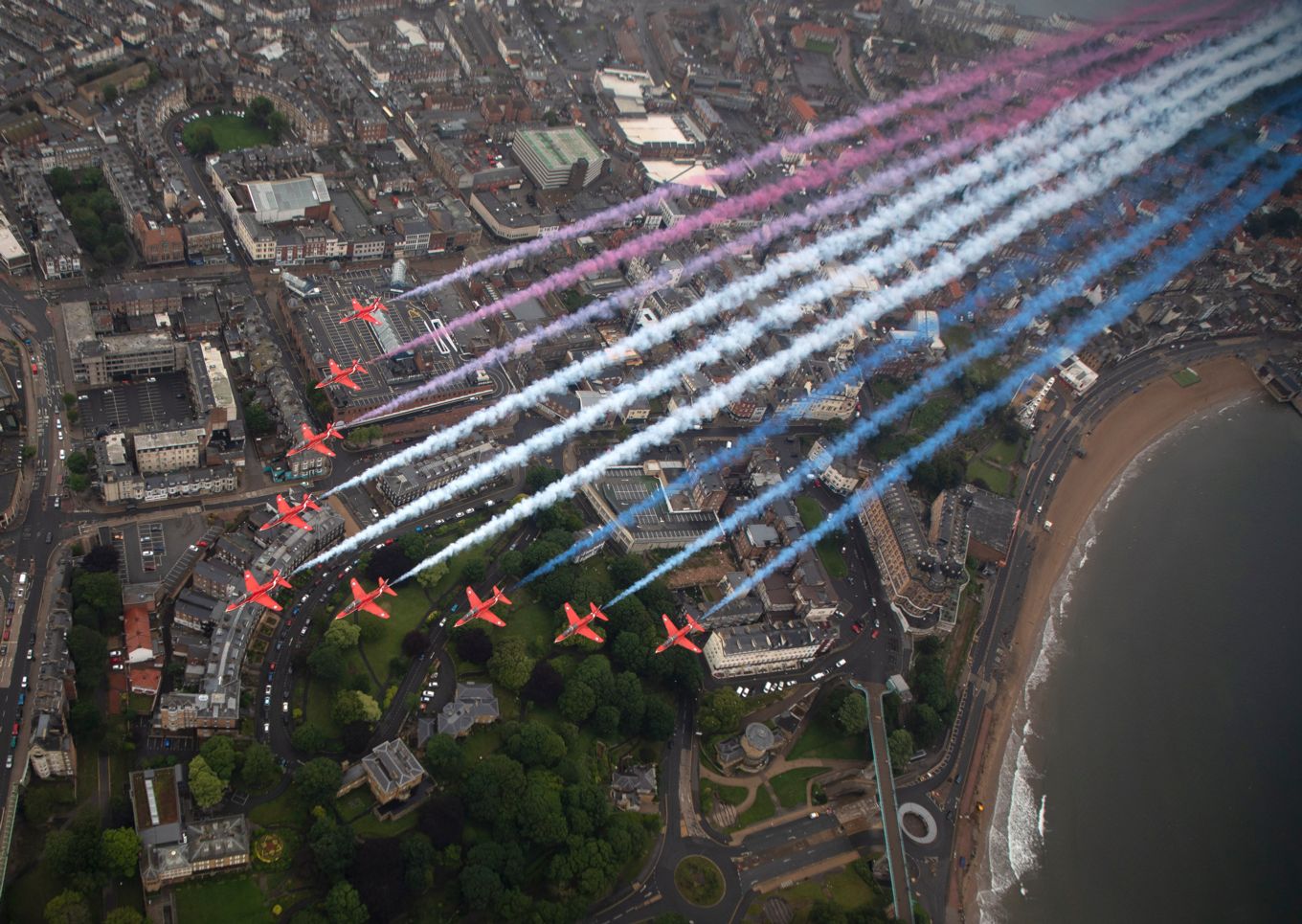 The flypast over Scarborough marked Armed Forces' Day. Image by SAC Hannah Smoker.