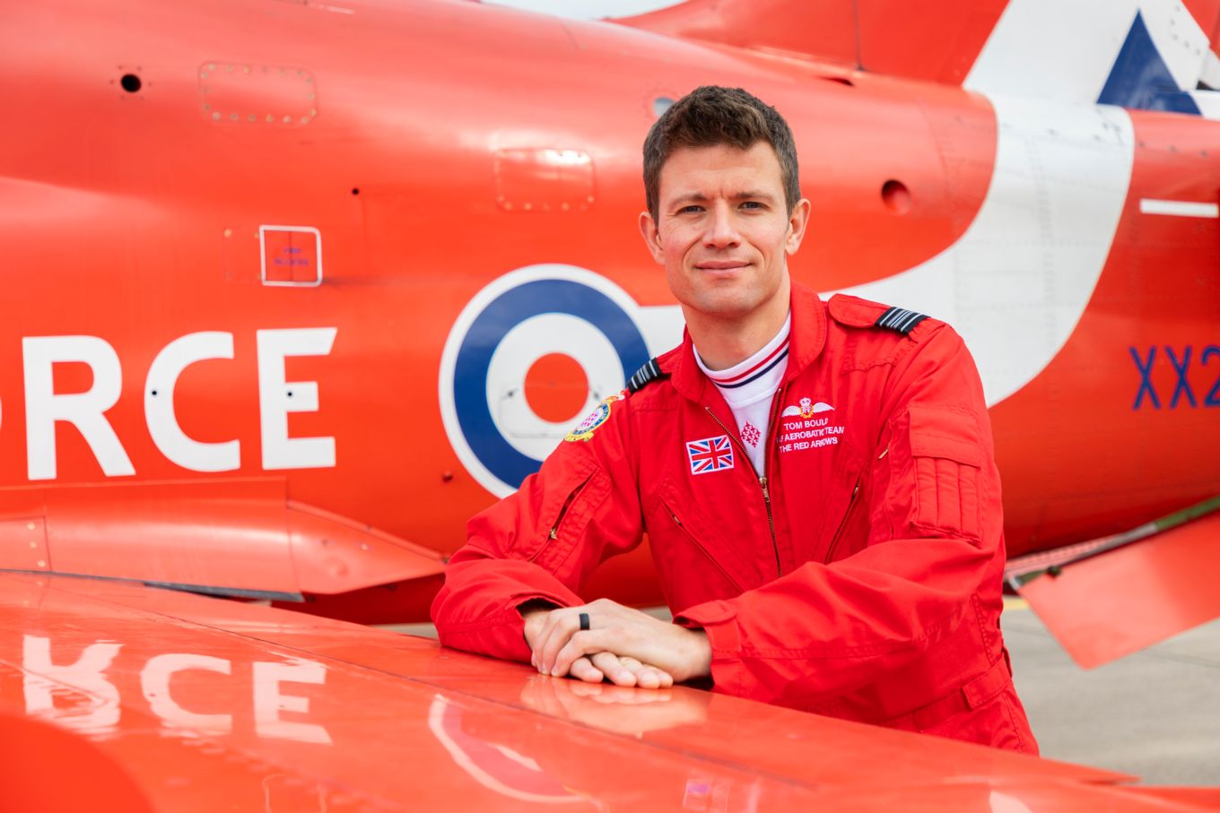 On the frontline, Sqn Ldr Bould flew the RAF's Typhoon aircraft.