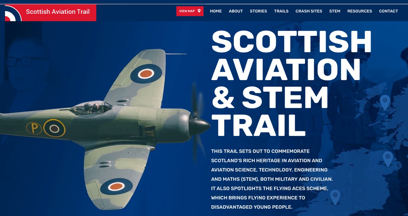 Screenshot of the Scottish Aviation website header.