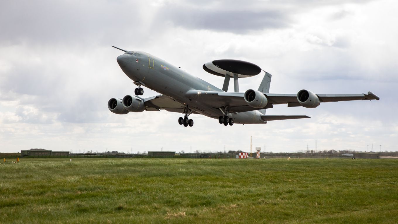 RAF Sentry taking off