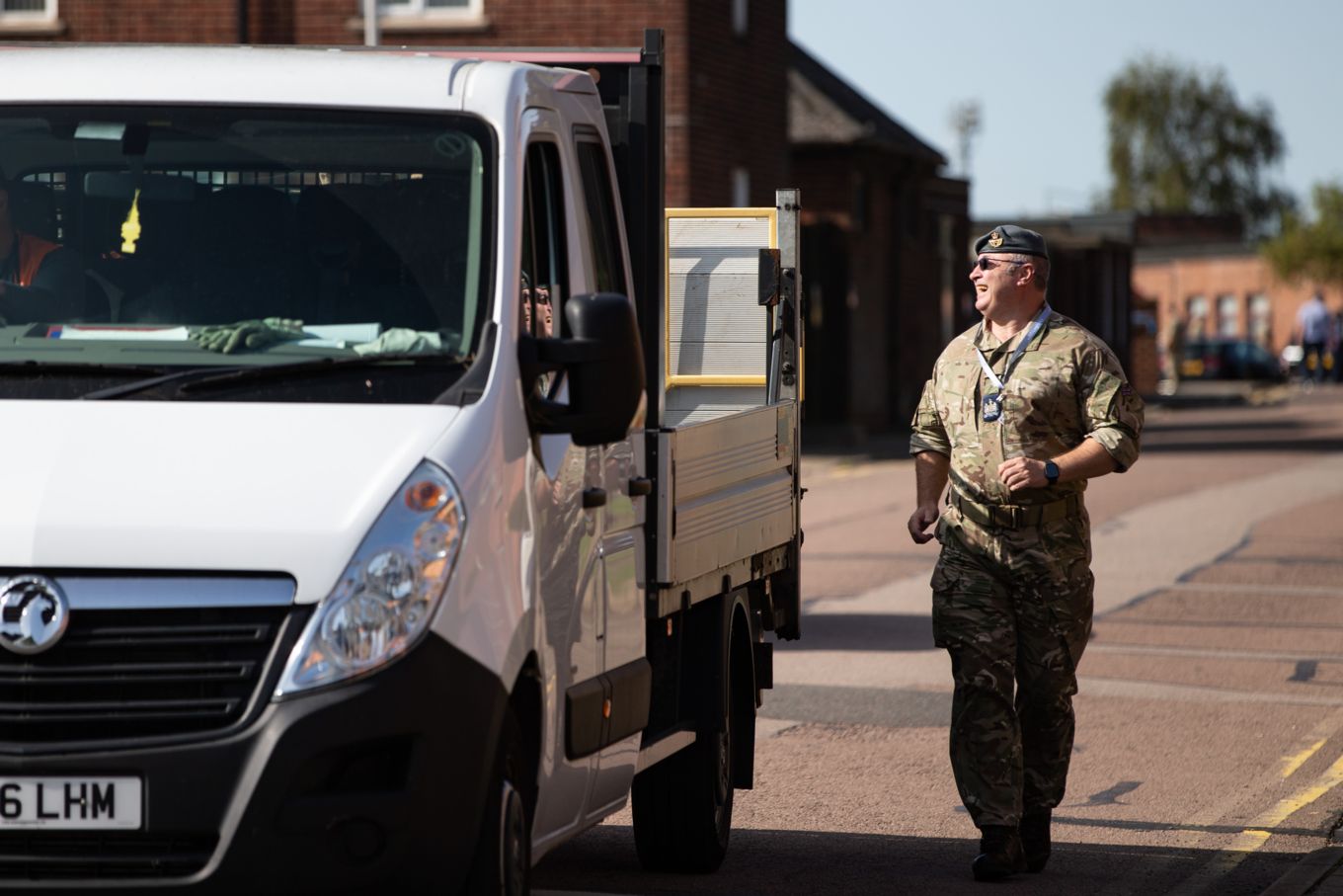 A4 Force Warrant Officer Al Little runs alongside
