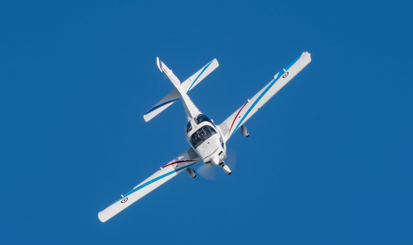 Flt Lt Owczarkowski in a series of manoeuvres at the Eastbourne and Weston Super Mare Air Shows