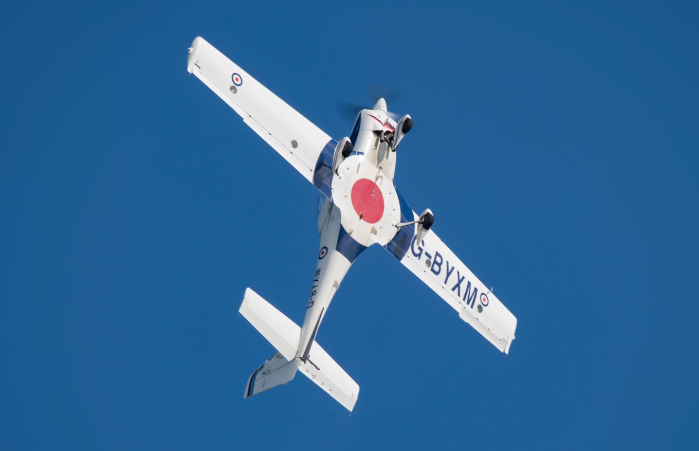 Flt Lt Owczarkowski in a series of manoeuvres at the Eastbourne and Weston Super Mare Air Shows