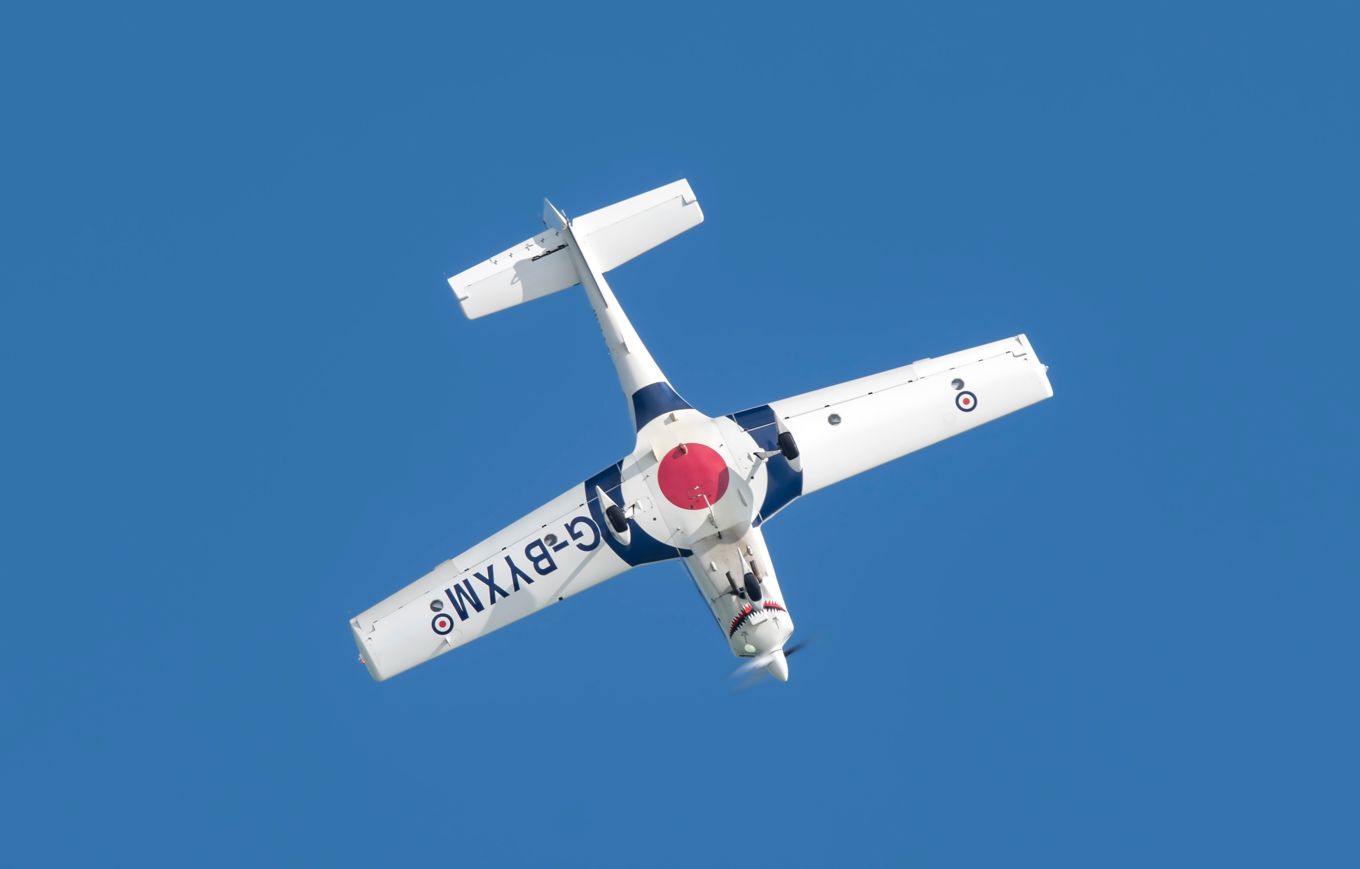 Flt Lt Owczarkowski in a series of manoeuvres at the Eastbourne and Weston Super Mare Air Shows