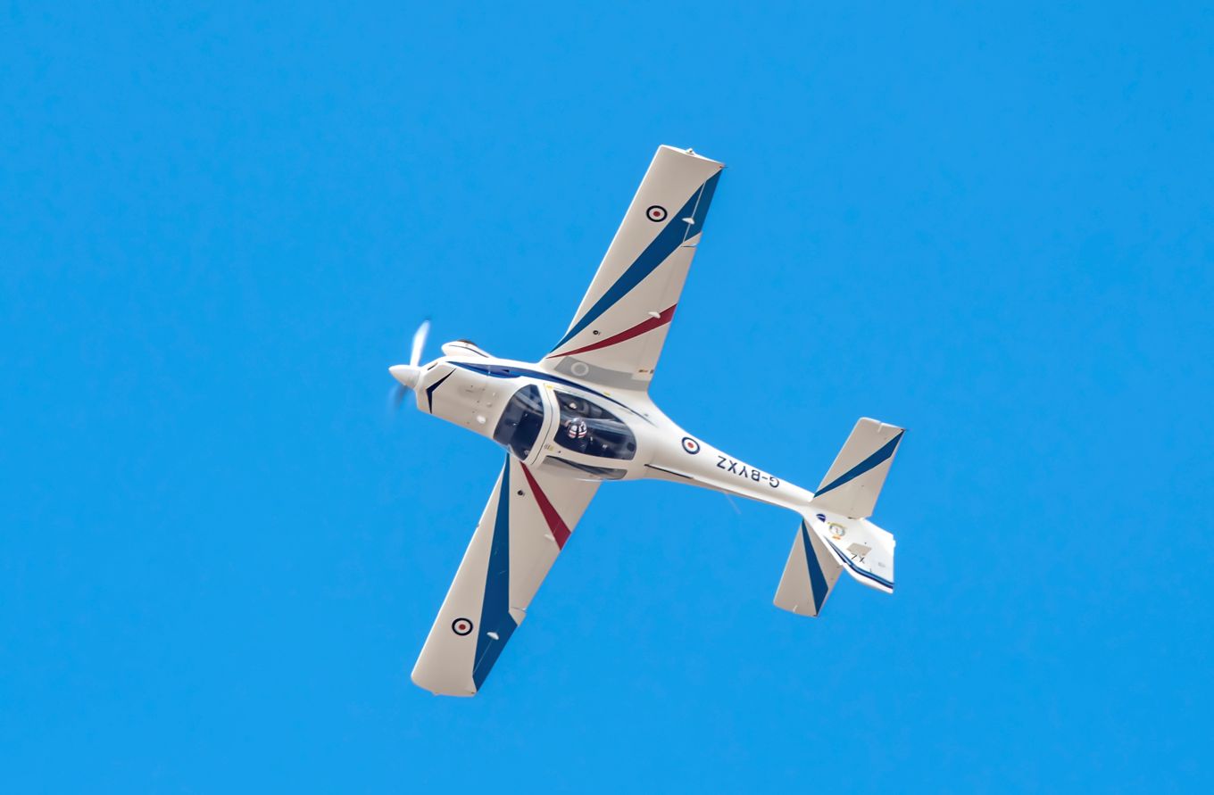 Flt Lt Owczarkowski in a series of manoeuvres at the Eastbourne and Weston Super Mare Air Shows