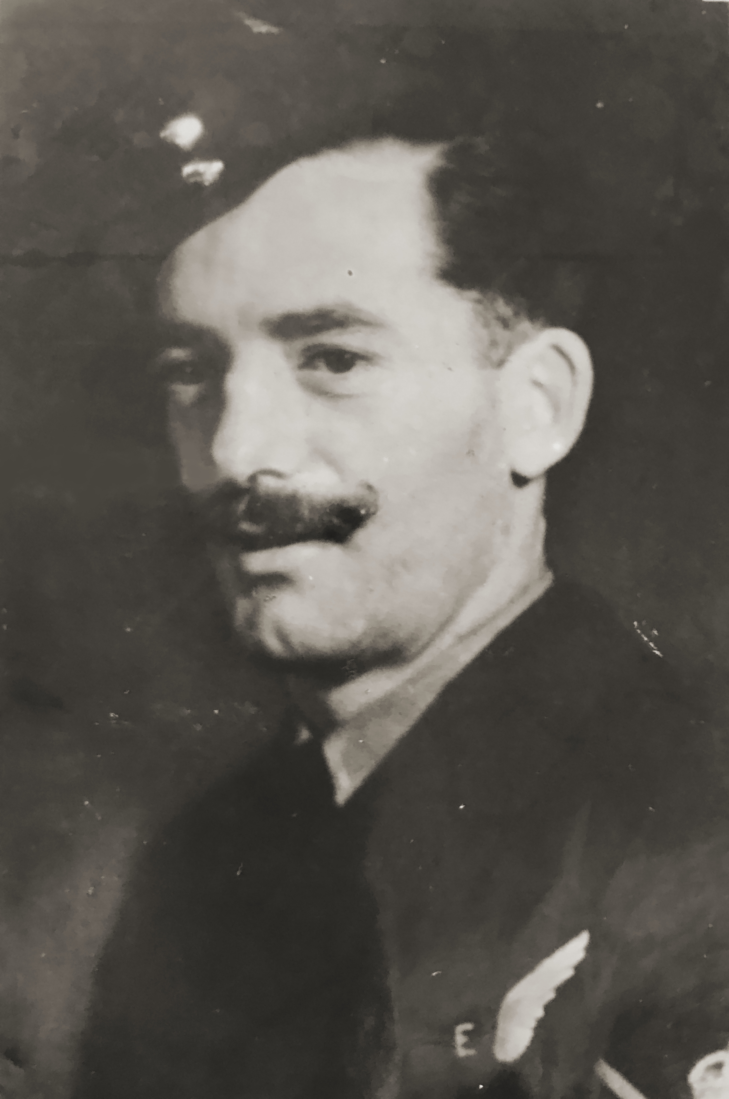 Black and white portrait photo of Pilot Officer Smart