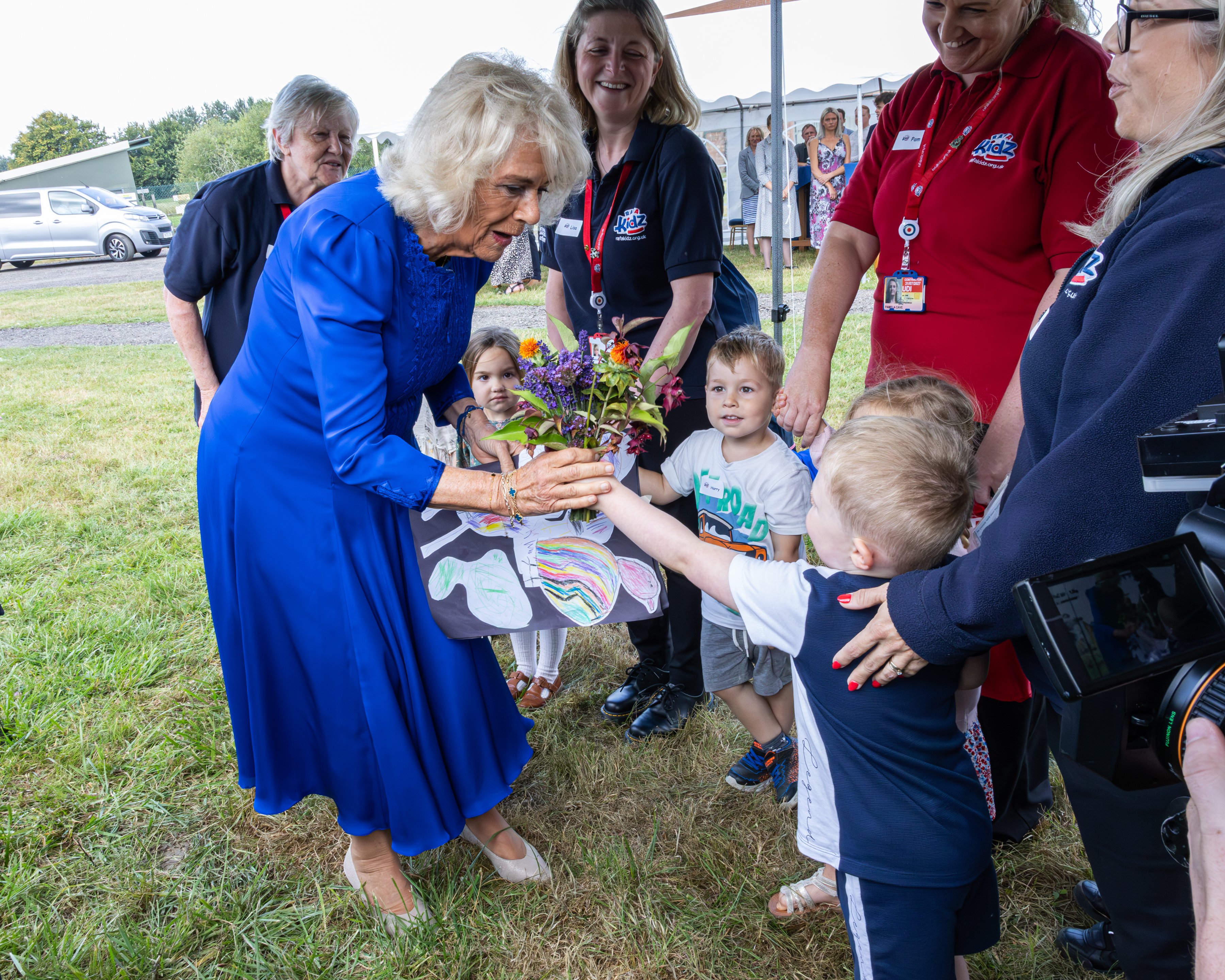 Her Majesty the Queen meets children from RAFA Kidz Nursery at RAF Leeming