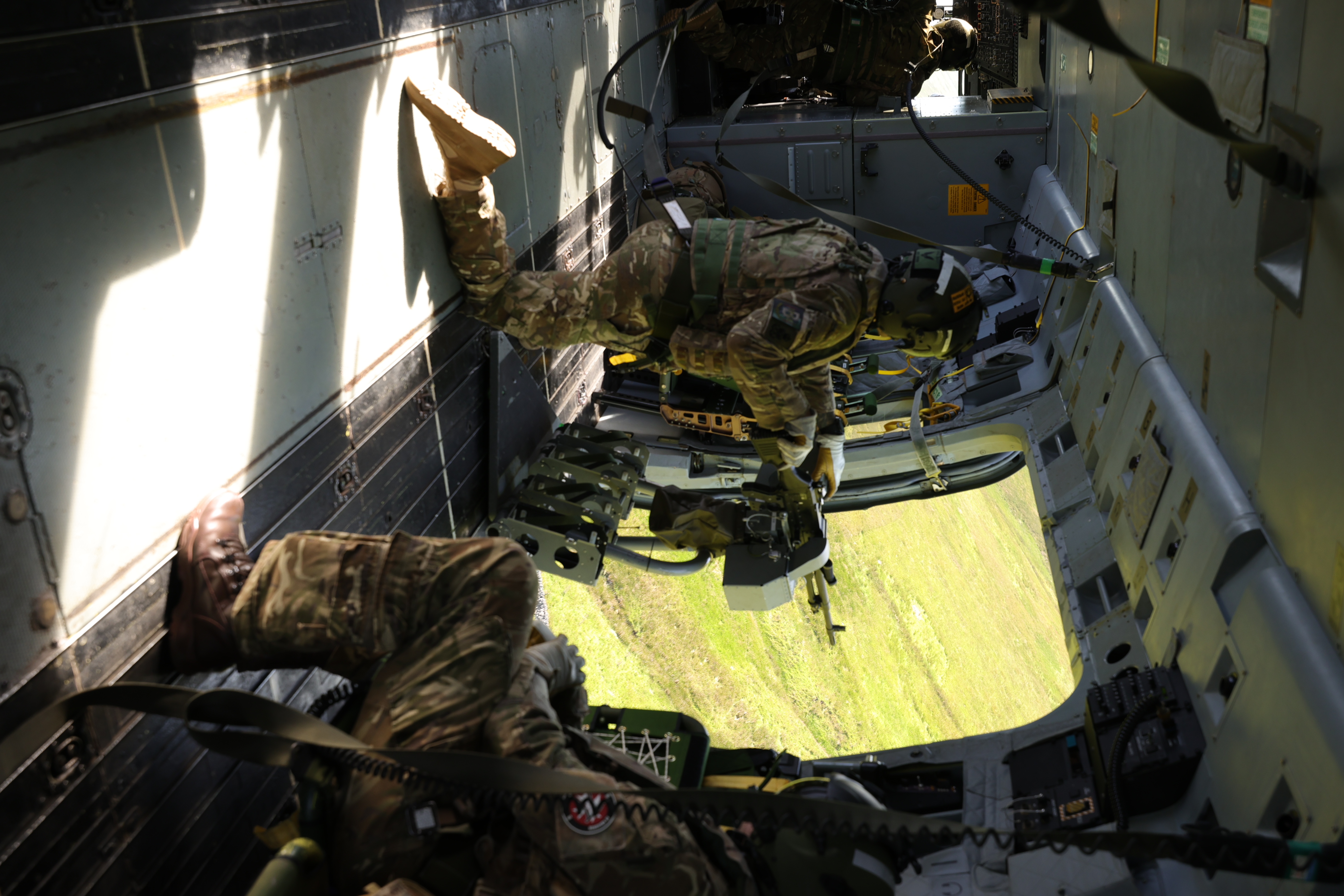 View from the inside of a helicopter