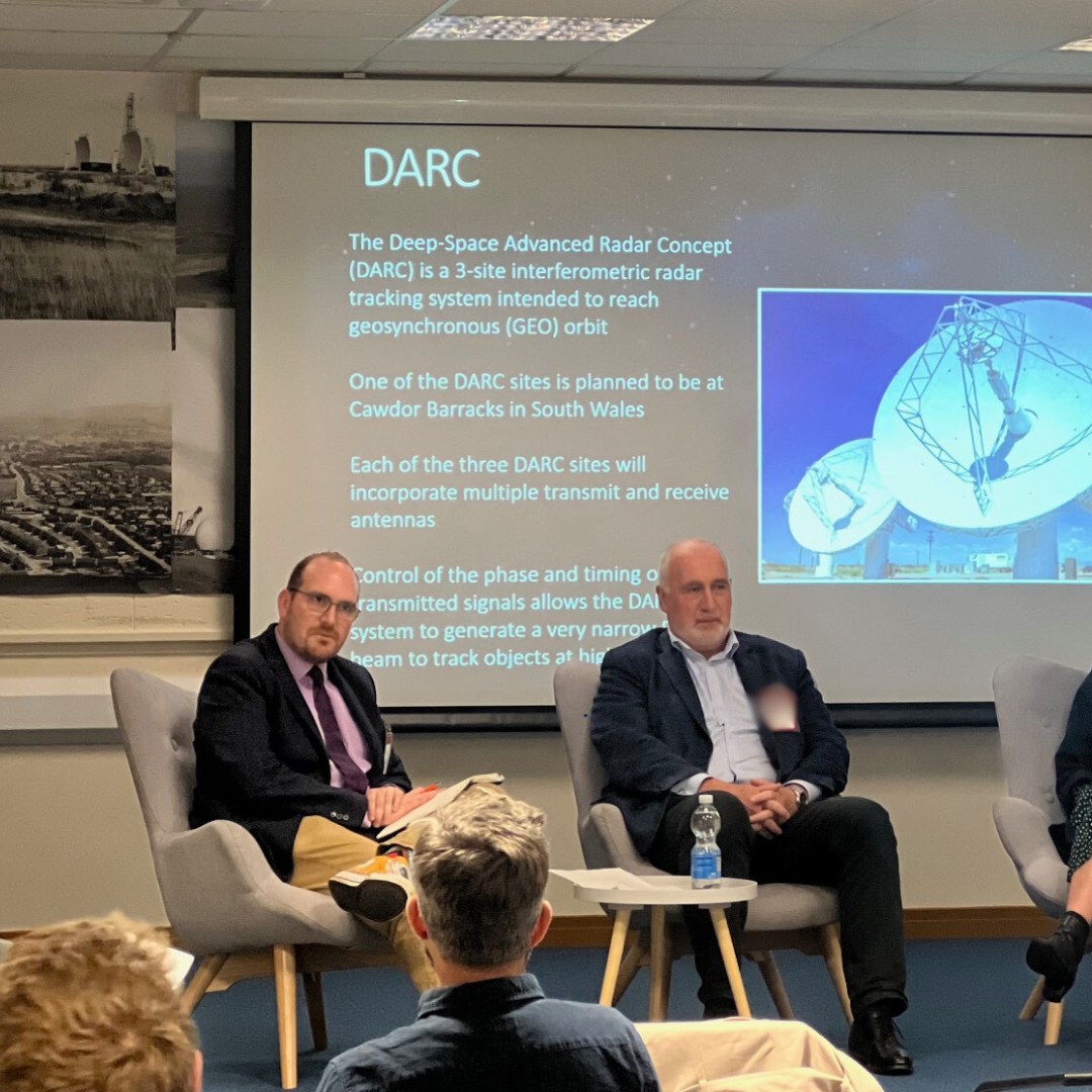 Dr Bleddyn Bowen from Durham University sits with Stuart Eves from industry discuss the DARC project