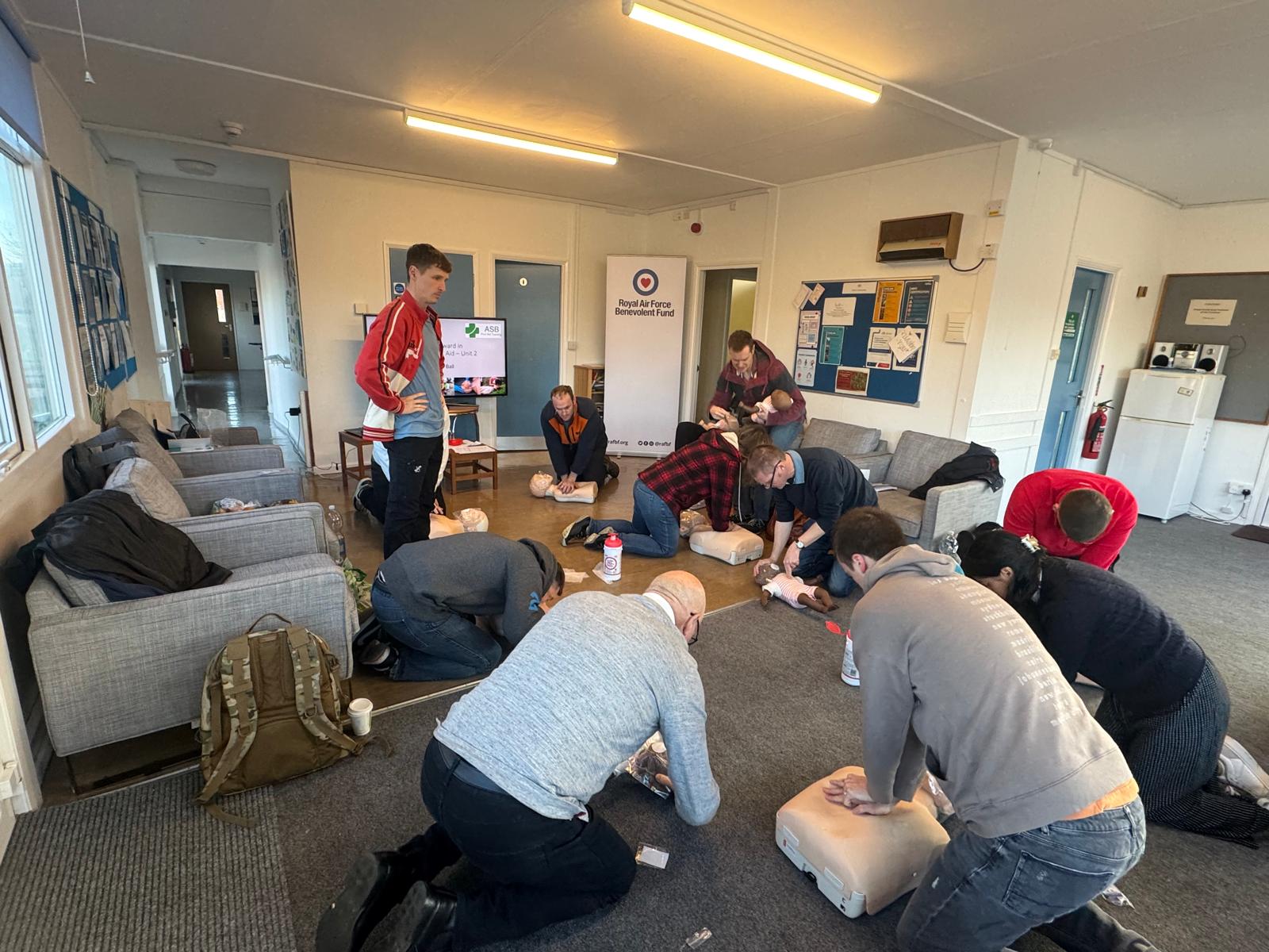 Participants learning key pediatric skills 