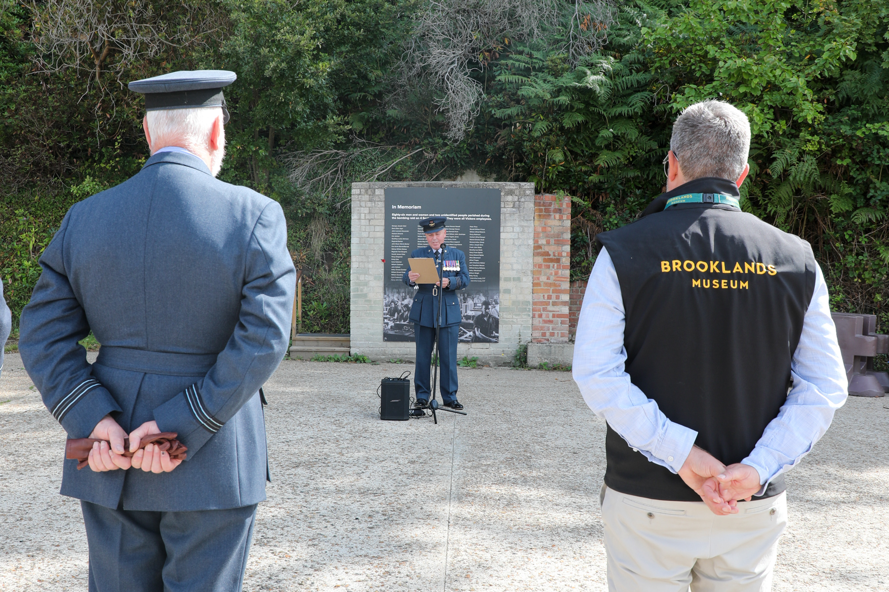 Gathering at memorial