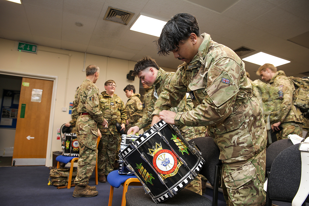 preparing the drum