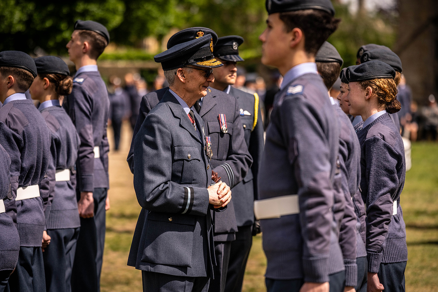 Cadets being inspected on parade
