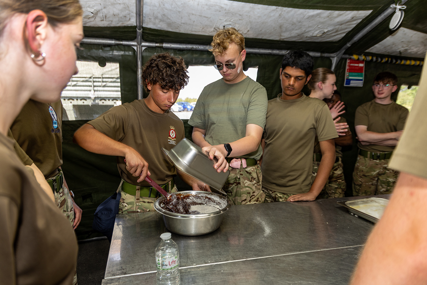 Cadets baking with 3 Mobile Catering Squadron