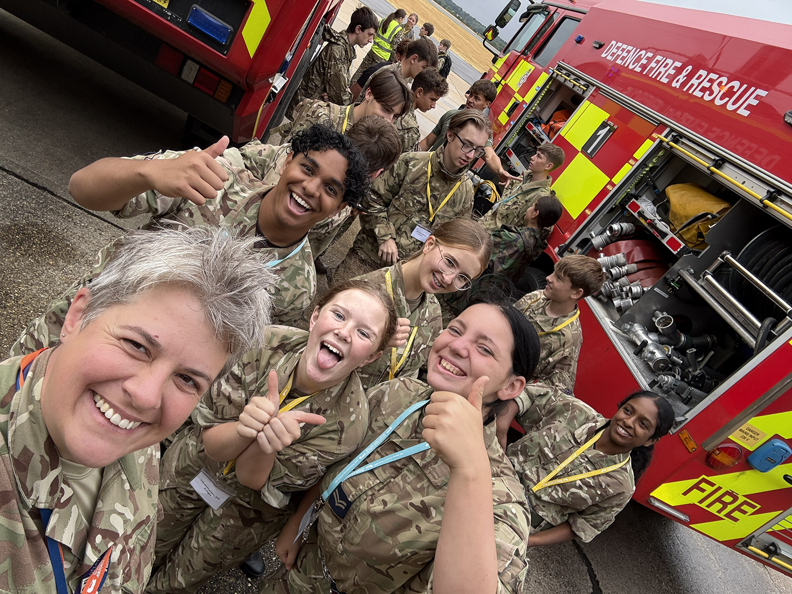 Cadet at fire section 